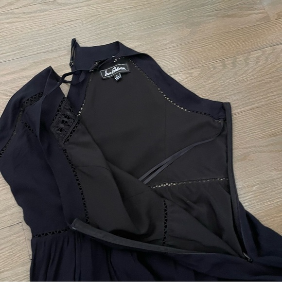 Sam Edelman Crochet Dress Eyelet Cut Out Black Mini Dress Size 2 - Picture 5 of 10